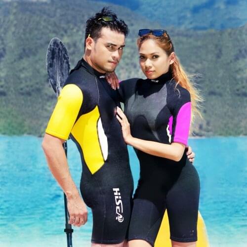 2018 New HISEA 3mm Short Lovers Men Women Wetsuit Snorkeling Jumpsuit Full Body Dive Wet Suit One-piece Winter Swim Warm Surf