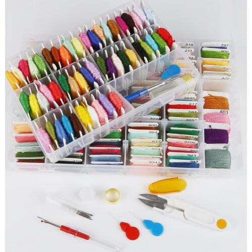 New 50/100 Mixed Color embroidery thread cross stitch cotton thread sewing tool DIY sewing kit box set Craft