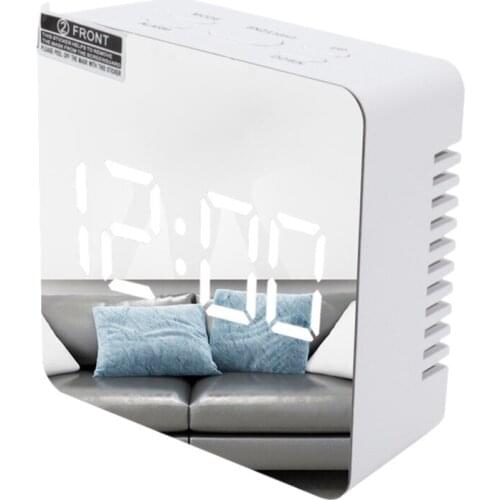 New Led Digital Alarm Clock Bedside Alarm Clock Temperature Display with Mirror Dimmable