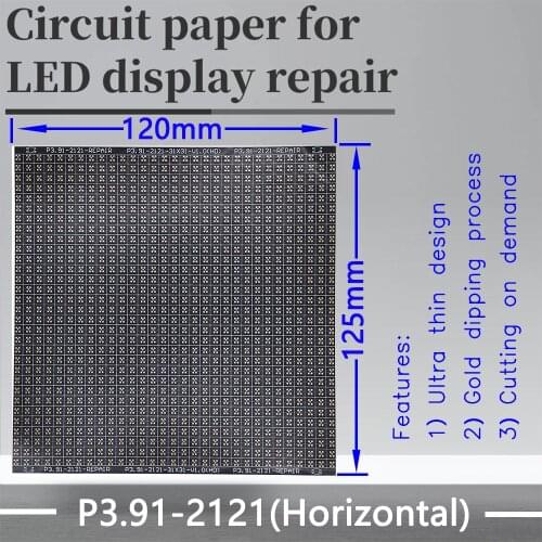 P3.91 Series Circuit Paper LED Module PCB Pad Repair P3.91-2121/2724 120X120mm Pad Paper To Repair PCB During Installation