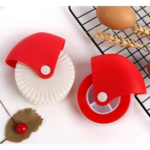 10x5x2cm Shortcrust Pastries Lattice Cutter Pie Plastic Fluted Wheel Pastry Crimper Sealer Manual Rolling Baking Tools#38