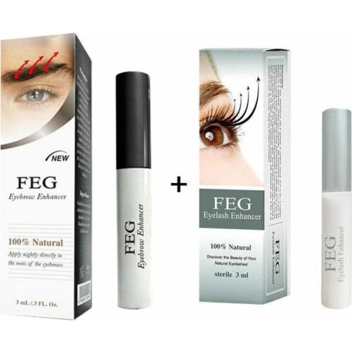 Dropship FEG Eyelash Growth+FEG Eyebrow Growth Enhancer Natural Medicine Treatments Lash Eye Eyebrow Eyelash Serum Lengthening