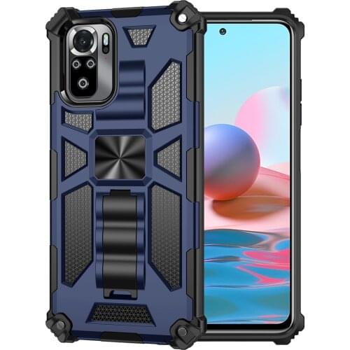 For Xiaomi Redmi Note 10 9 Pro 9S 10S 9C 9A Shockproof Armor Protective Phone Cases Xiaomi Poco X3 NFC X3 Pro Magnet Stand Cover