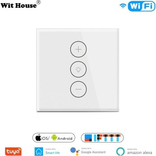 Wit House Tuya Smart Life WiFi Touch Dimmer Switch Light APP EU Wireless Timer Remote Control With Alexa Google Home 220V 110V