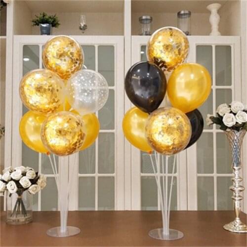 7Tube Balloon Stand Birthday Foil Balloons Wedding Decor Confetti Baloon Globos Birthday Party Decorations Kids Ballon