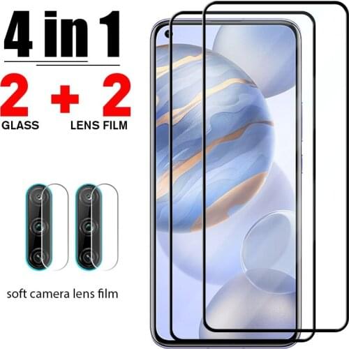 4in1 Full Cover Tempered Glass For Honor 10 20 30 9X 10X 9 Lite 20 Pro Screen Protector for Honor 8X 10i 20i Camera Lens Glass