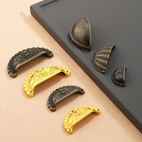 1PCS Retro Zinc alloy Cabinet Handles Semicircle Pull for Cupboard Drawer Dresser Door Furniture Decoration Hardware Accessories