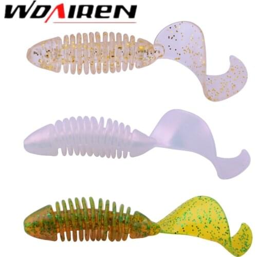 10Pcs/lot New Lure spiral volume fish soft bait softbaits 6.5cm 3.1g artificial weest blackfish Striped bass fishing gear tackle