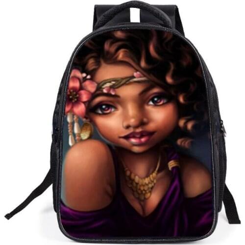 16 inch double layer creative polyester lightening backpack Kids Cartoon Schoolbag New African girls primary school Mochila