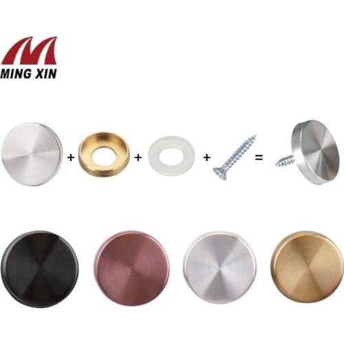 4PCS Billboard decoration nails glass fasteners mirror fixing nails stainless steel decoration screw covers furniture hardware