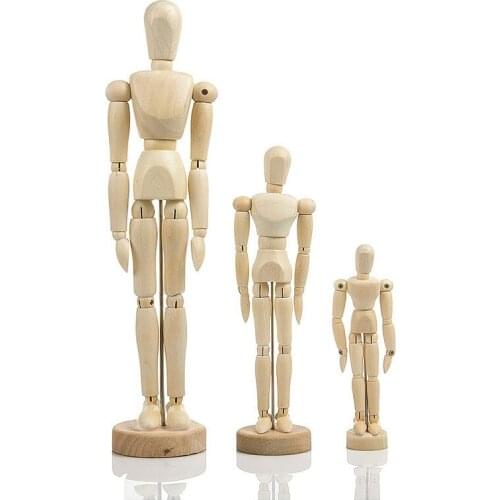 5-16 inch cartoon wooden puppet toy figure art sketch model painting art supplies