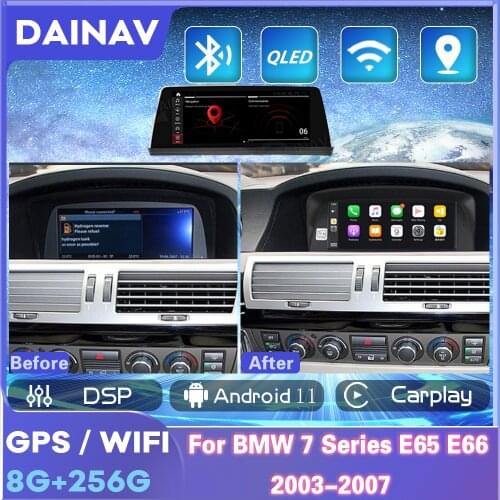 Android 11 Car Radio For BMW 7 Series E65 E66 2003-2007 New Standing Screen Style Screen Multimedia Video Player GPS Navigation