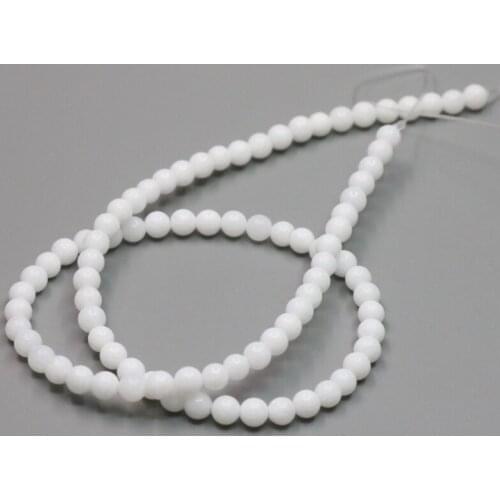 Grilled white stone 4mm loose beads 15 inches, best selling suitable beautiful girls make jewelry design bracelet necklace