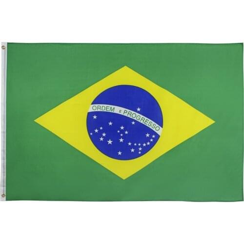 Brasil Banner Flag 3x 5ft Hanging Flag Polyester Brazil National Flag Banner Outdoor Indoor 150x90cm for Celebration big flag