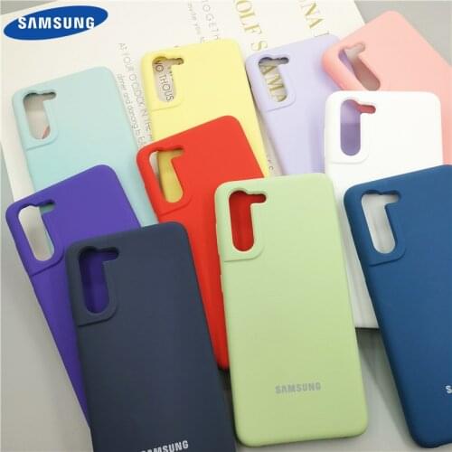 S21 Plus Ultra 5G Cover Silky Soft-Touch Office Style Samsung Liquid Silicone Back Cover Shell For Galaxy S21+ S21U 5G With Box