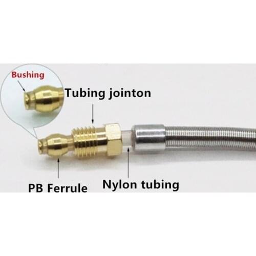 10 Pcs 2.5/4/ Tubing Copper Bushing 4mm/6mm Nylon Tubing Oil Core Tubing Oil Core Lubricating Oil Pipe Fittings PT4X2 6X4 8X6