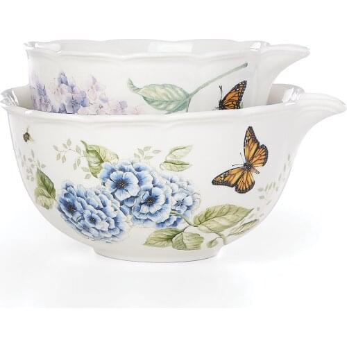 MIDOSHARK Butterfly and Flower Flower Shaped Bone China Bowl Home strawberry bowl