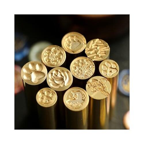 Mini Stamp DIY Custom Column Stand Out Relief Engraved Metal Wax Seal Stamps Invitation Date Wedding Envelope Journal Package