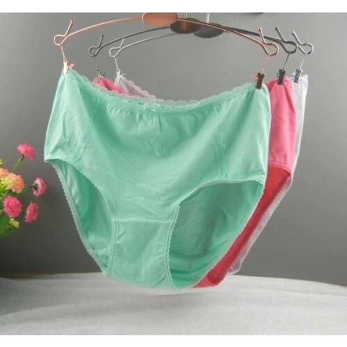 New women everyday panties 100%cotton underwear female briefs solid underwear knicker 6pcs/lot M,L,XL,2XL,3XL,4XL,5XL PLUS SIZE