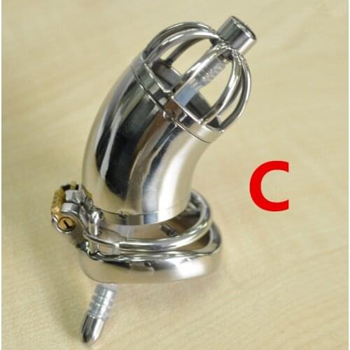 New Lock Design 66mm Penis Cage Adult Chastity Cage Stainless Steel Male Chastity Devices with Urethral Catheter for Men G196