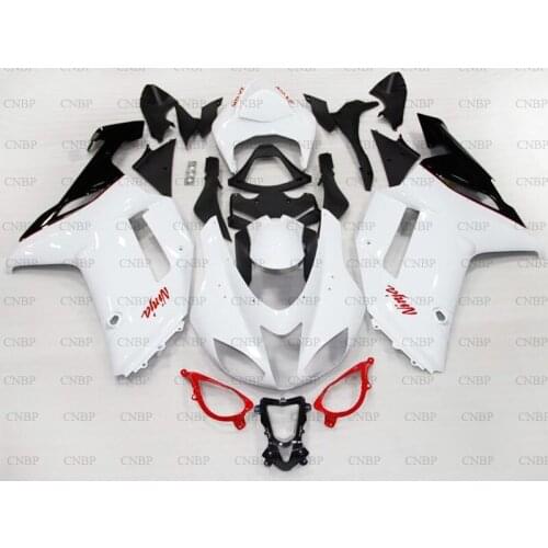 For Kawasaki Zx6r 2007 - 2008 Abs Fairing Ninja Zx-6r 08 Fairings Ninja Zx-6r 2008 White Abs Fairing