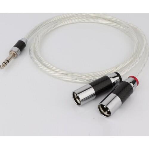 Odin 6Cores copper Silver Plated 6.35mm to Dual 3pin XLR Balanced Male/WBT RCA Audio Plug