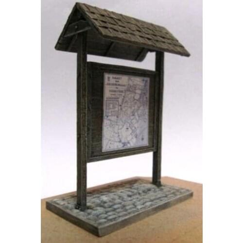 Resin bulletin board poster board (without map) 1:35 sand table model