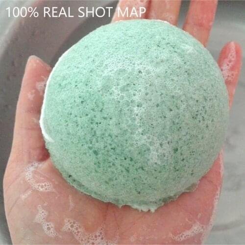 ShinBay 2pcs Natural Konjac Sponge for Washing Face Round konjac konnyaku sponge Facial Cleansing Exfoliator Bathing Puff