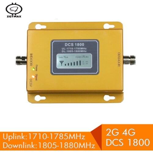 ZQTMAX 75dB lte 4g signal booster dcs 1800 repeater gsm 1800mhz mobile cellular signal amplifier Band 3