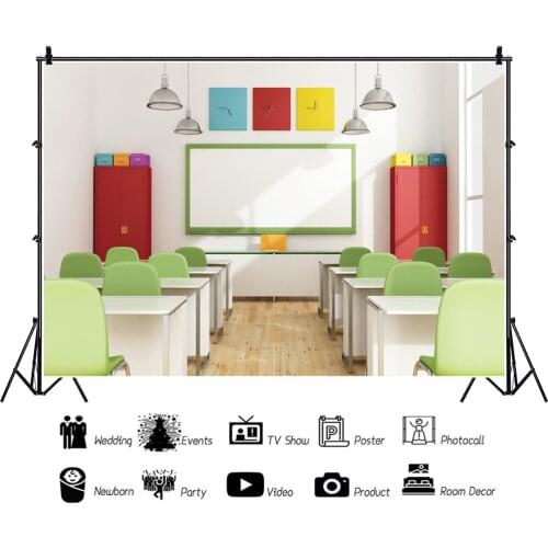 Painted Self-study Classroom Style Backdrops Photocall Vinyl Background Decorations for Birthday Portrait Photography Props