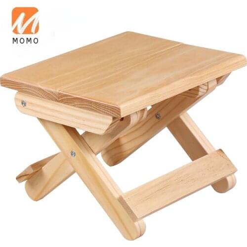 High-End Luban Stool Solid Wood Lightweight Portable Bench Handmade Modern Wooden Folding Stool