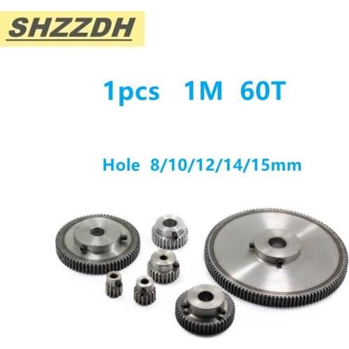 1PCS 1 Mould Belt Gear 60T Standard Hole 8mm/10mm/12mm/14mm/15mm Motor Gear Rack Accessories