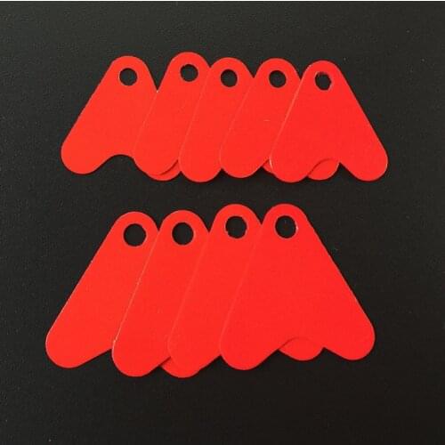 100Pcs Red Heat Shape Sequins DIY Metal Spoon Fishing Lures Hard Hook Plastic