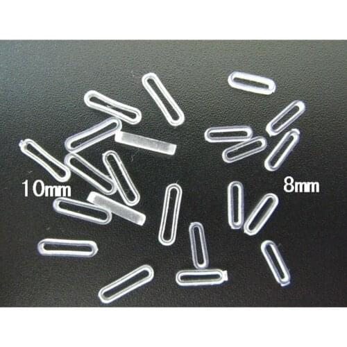 100 Pcs Transparent O Shape DIY Fixed Rubber Circle 8mm/10mm