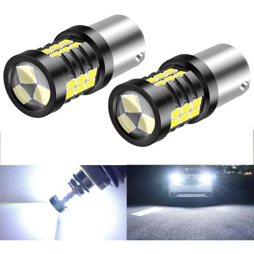 2pcs T15 W16W BAY15D 1157 PY21W BAU15S P21W BA15S 7443 W21/5W T20 3157 P27/7W T25 Canbus LED Bulb for Car Brake Reverse Lights