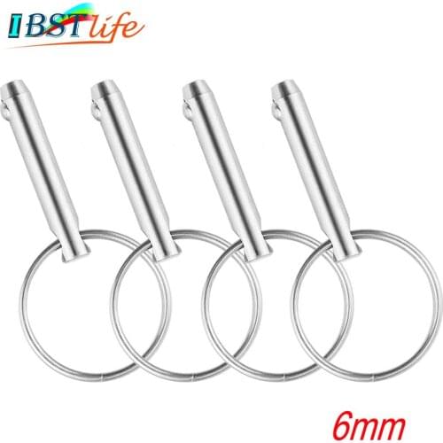 4X 6mm Marine Grade 316 Stainless Steel Quick Release Ball Pin for Boat Bimini Top Deck Hinge Marine hardware Boat