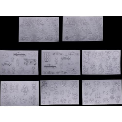 8 Sheets Lots Designs Heat Shrink Plastic Films Printable Shrink Paper Sheet for Jewelry Making Craft Supplies Kids Toys DIY