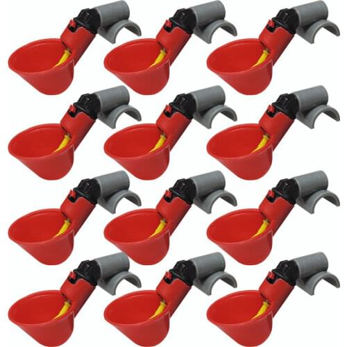 10pcs/15pcs Automatic Chicken water Drinking cups Chicken Drinker Supplies with 1/2'' Buckle 2019 New arrival Drinking Fountain