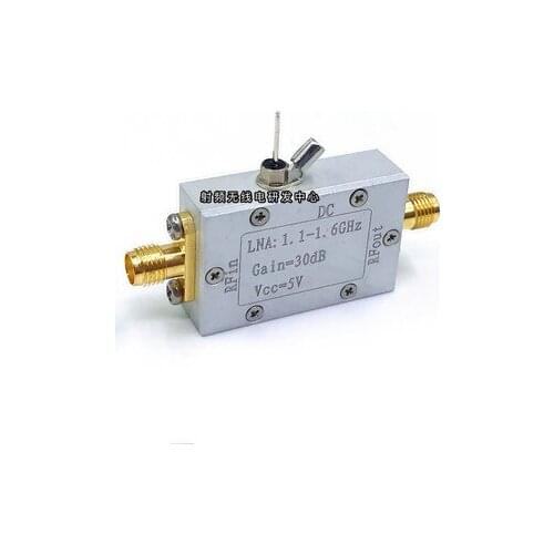Beidou BD GPS gloness Galileo RF low noise amplifier LNA 1.1-1.6GHz 30dB