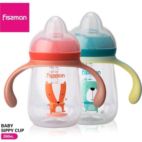 Fissman 260ml Kids Feeding Water Bottle BPA Free Training Sippy Cup