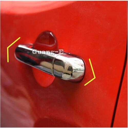 For Jeep Renegade 2016 2017 2018 2019 2020 Car Body Styling Cover Detector Stick Frame Lamp Trim ABS Chrome Door Handle 8pcs