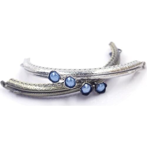 12.5cm Ruffled Arch Semicircle Metal Purse Bag Frame Kiss Clasp Lock Handbag Buckle Lotus Flower Head DIY Hardware Accessories