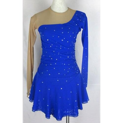 Customized Figure Skating Dresses Beads Costumes Ice Skating Skirt Baton Twirling Ice Skating Dance Majorette Outfit