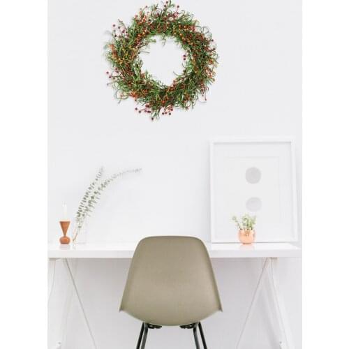 Simulation Leaf Greenery Wreath Autumn Decorating for Home Party ing Front Door Window Thanksgivings Indoor Outdoor Use