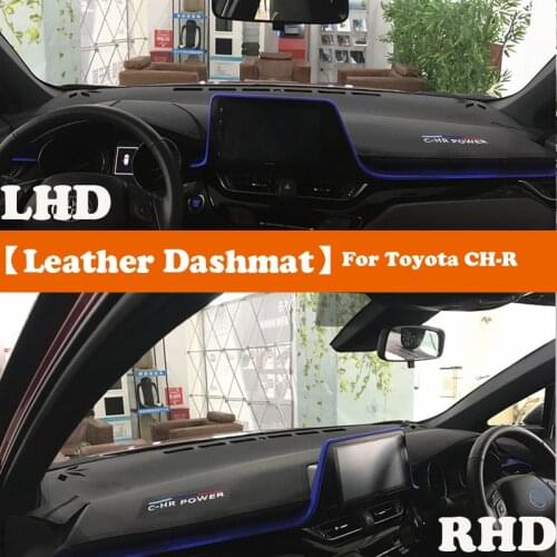 Leather Dashmat Accessories Car-Styling Dashboard Covers Pad Dash Mat Sunshade Carpet For Toyota C-HR CHR 2016 2017 2018 2019