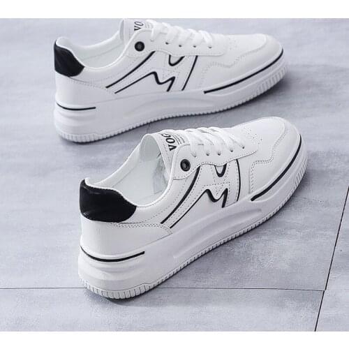 Zapatillas White Shoes 2021 Woman Vulcanize Shoes Fashion Breathable Sneakers Women Casual Flat Running Sneaker Spring Autumn