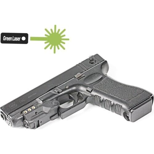 Laserspeed Low Profile Green Laser Sight Built-In Rechargeable Battery Subcompact Green Laser Fit Airsoft Glock Railed Pistol