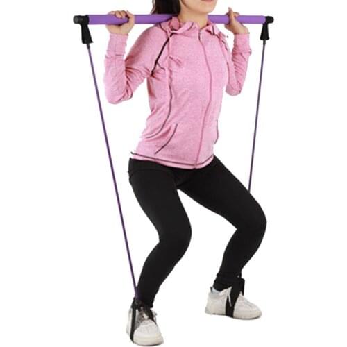 Pilates Pull Rods Multi-functional Resistance Band Toning Bar Home Yoga Gym Body Toning Fitness Abdominal Exercise Stick