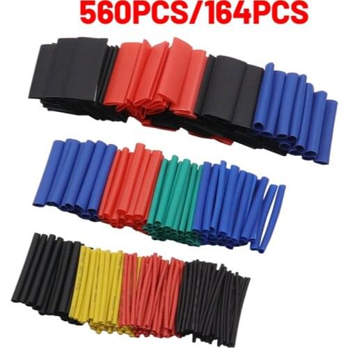 530pcs Heat Shrink Tubing Insulation Shrinkable Tubes Assortment Electronic Polyolefin Wire Cable Sleeve Kit Heat Shrink Tubes
