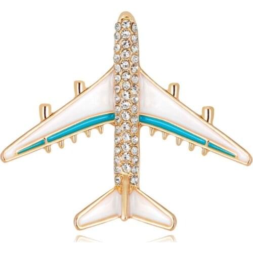 2021 New Plane Brooch Enamel Charms Jewelry Party Badge Banquet Scarf Pins Gifts 2020 trend